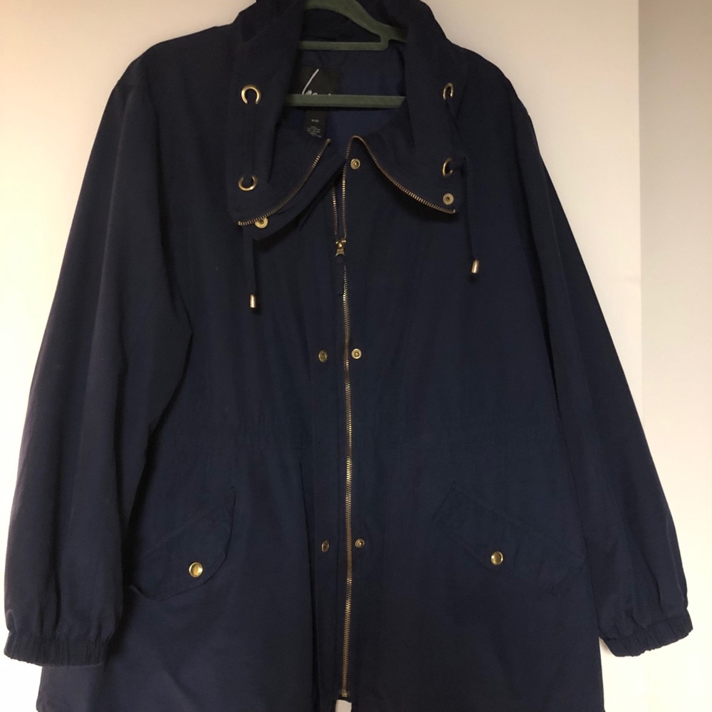 Navy Lane Bryant rain coat